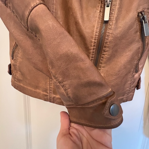 Bagatelle faux leather brown motorcycle jacket Size M - Picture 6 of 9